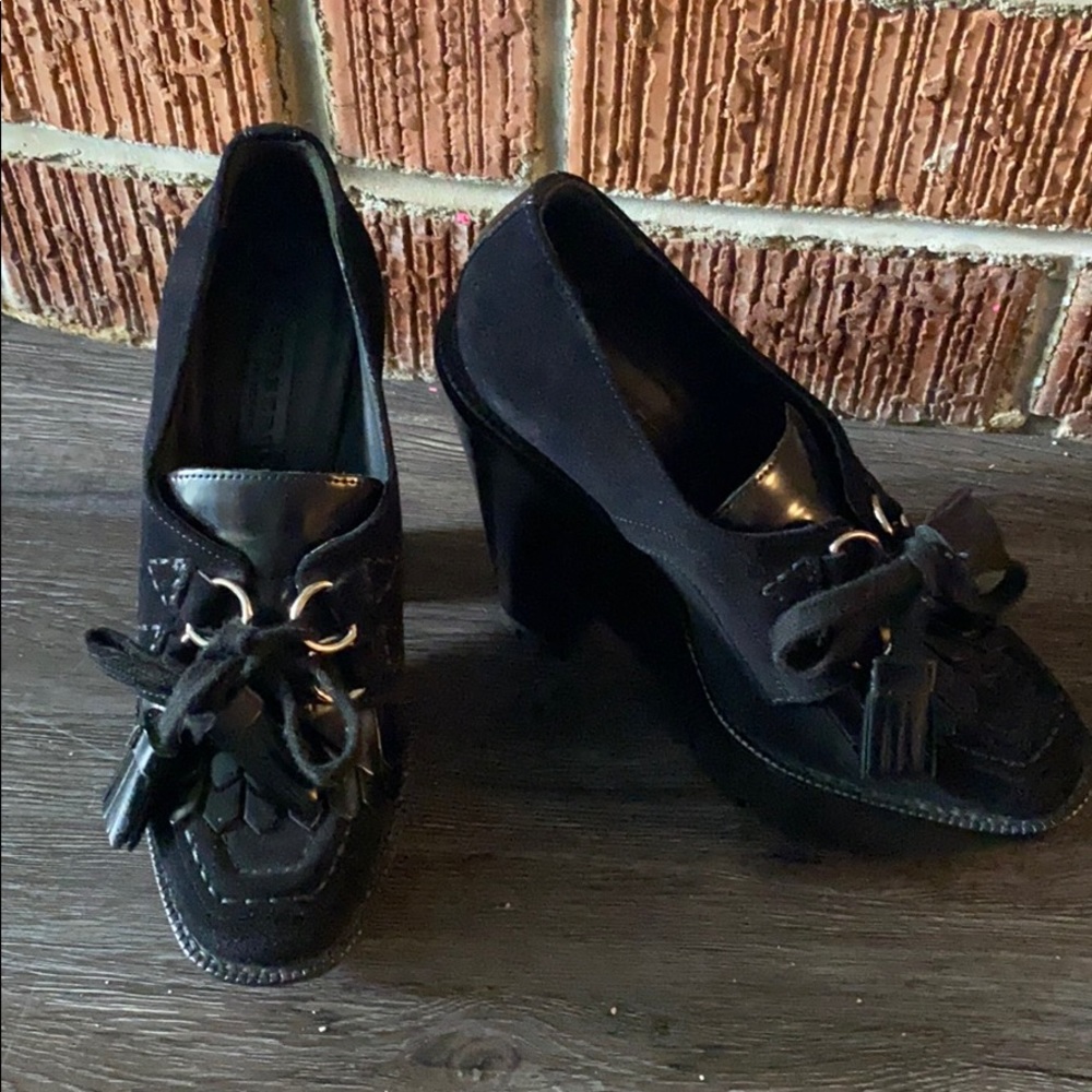 Burberry old school platform heels